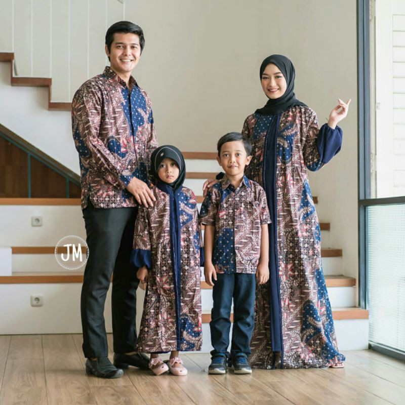 SET BAJU BATIK COUPEL GAMIS SARIMBIT COUPEL SARIMBIT SERAGAM KELUARGA ANAK FAMILY TERBARU PEKALONGAN