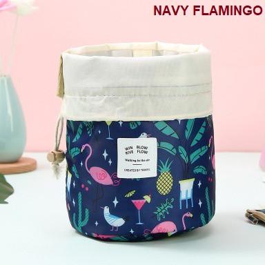 Pattern Travel Dresser Cosmetic Pouch / Tas Kosmetik Model Bulat / Pouch Kosmetik