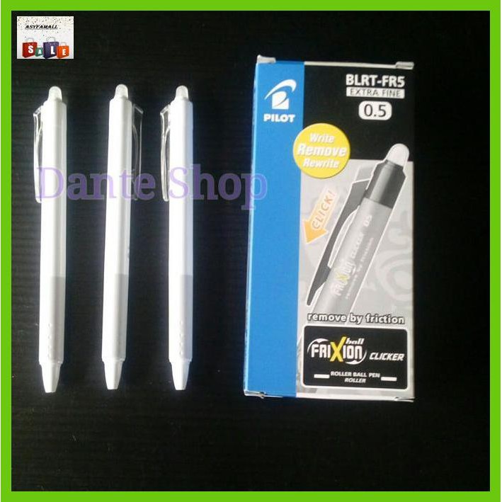 

Silutala- Pulpen Pilot Frixion White / Putih ( Tinta Hitam ) >> Limited Edition -Ori.