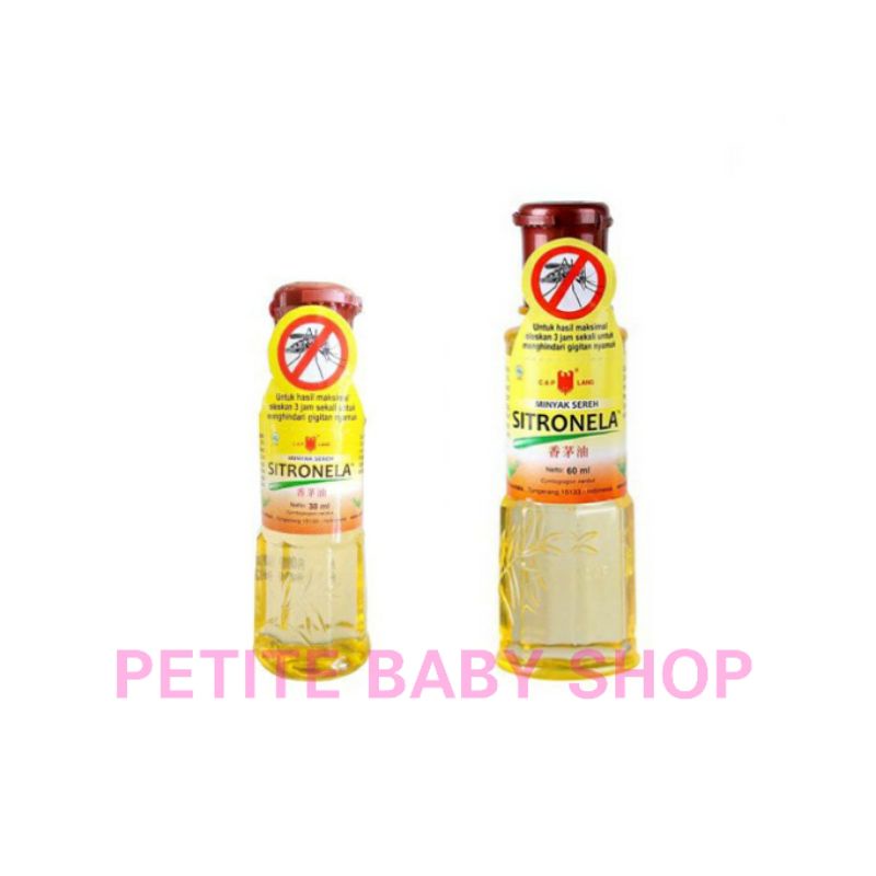 Cap Lang Minyak Sereh Sitronela Anti Nyamuk 30mL 60mL Caplang Sitronella Sere Seree