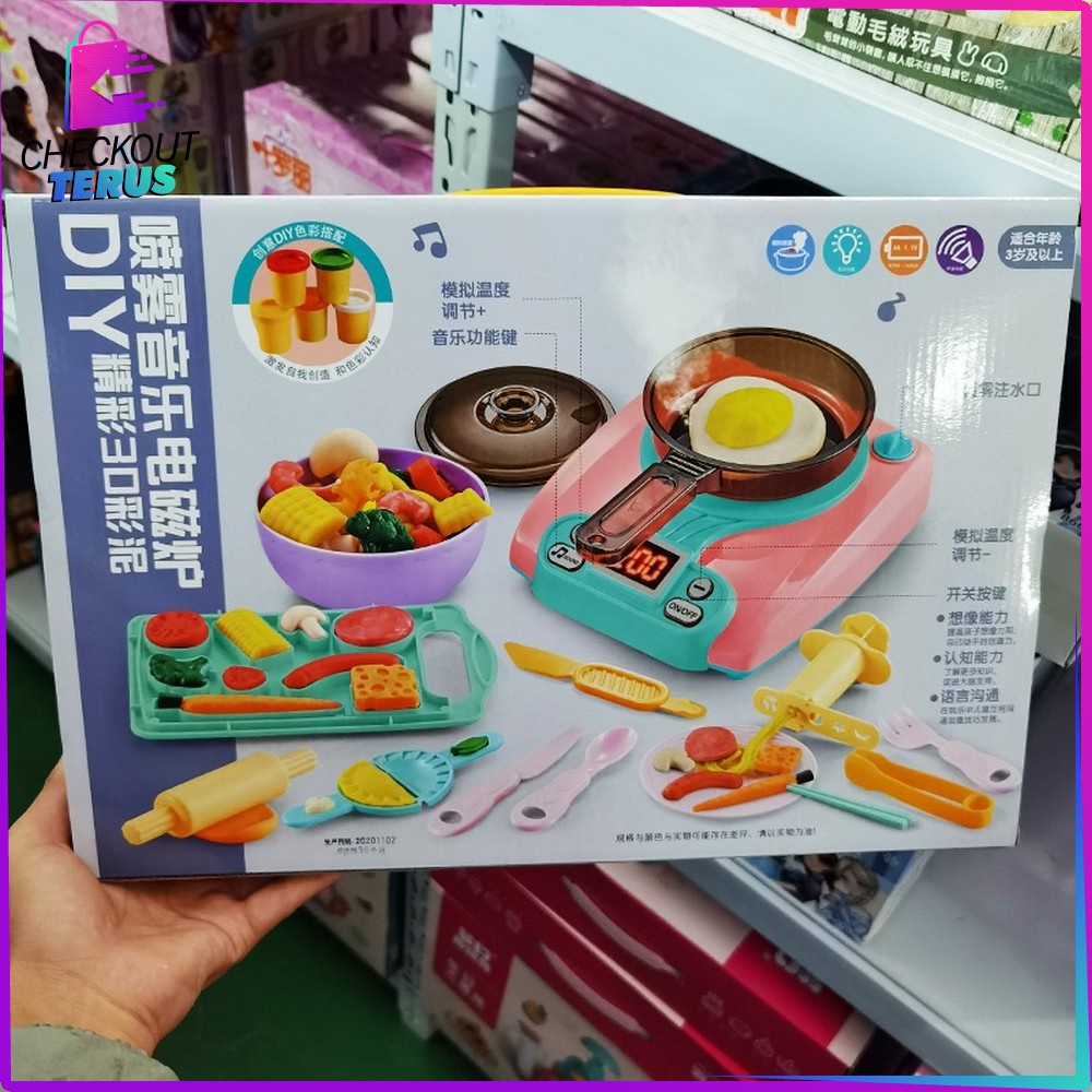 CT M150 M152 Mainan Masak Masakan KOMPOR UAP Set Anak Perempuan Kitchen Set Mainan Dapur Anak Pretend Play