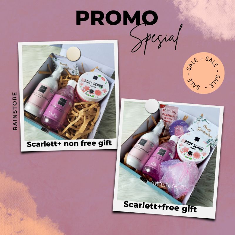 HAMPERS GIFT BOX/HAMPERS BIRTHDAY/WEDDING/GRADUATION HAMPERS SCARLETT(BEBAS REQ VARIAN TULIS DINOTE)