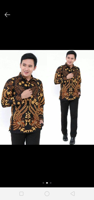 Baju Couple Ayah Dan Anak Kemeja Hem Batik Motif Madu Biru Tosca