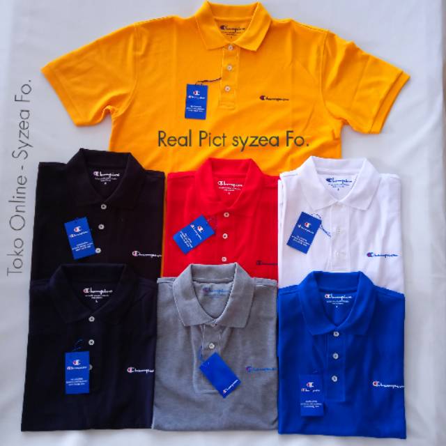 Poloshirt Champion kaos kerah Champion import Quality