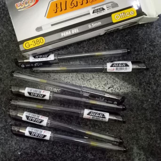 

PULPEN HIGH GEL ESCO G 380 0.5 MM HITAM PROMO