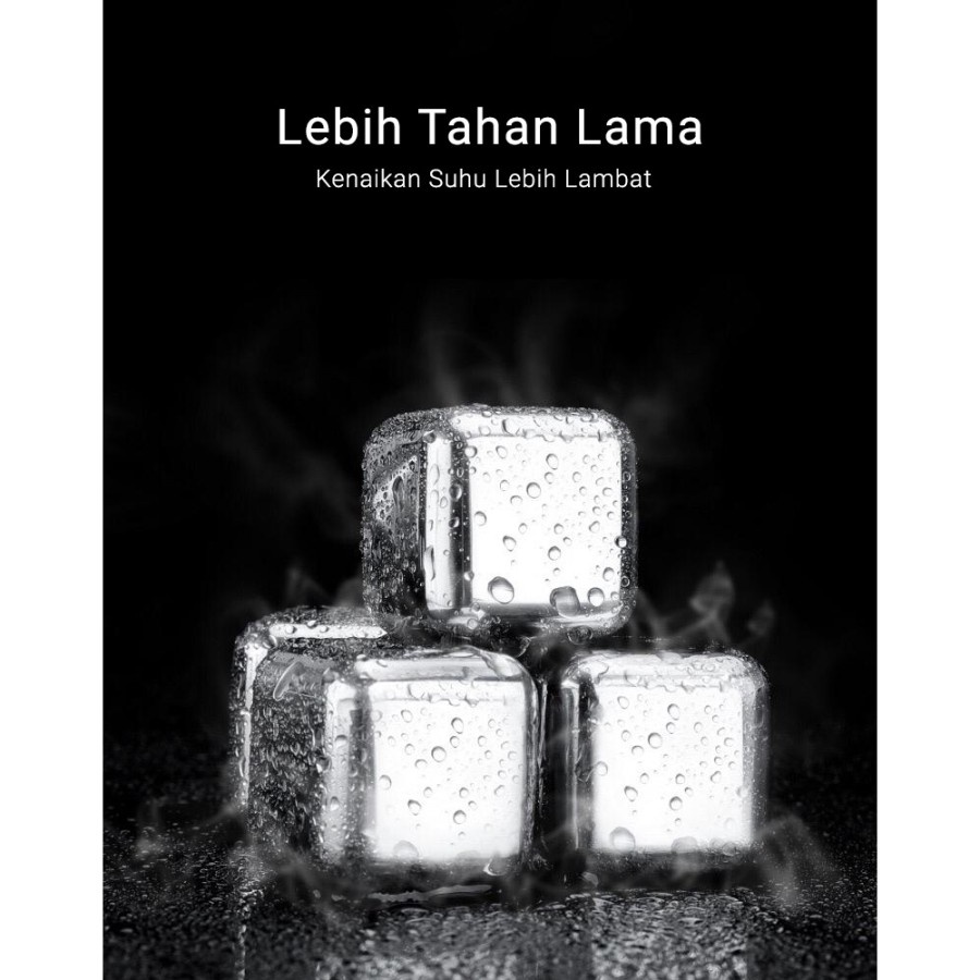 Es Batu Stainless Steel Reusable | Ice Cube Pendingin Non Cair