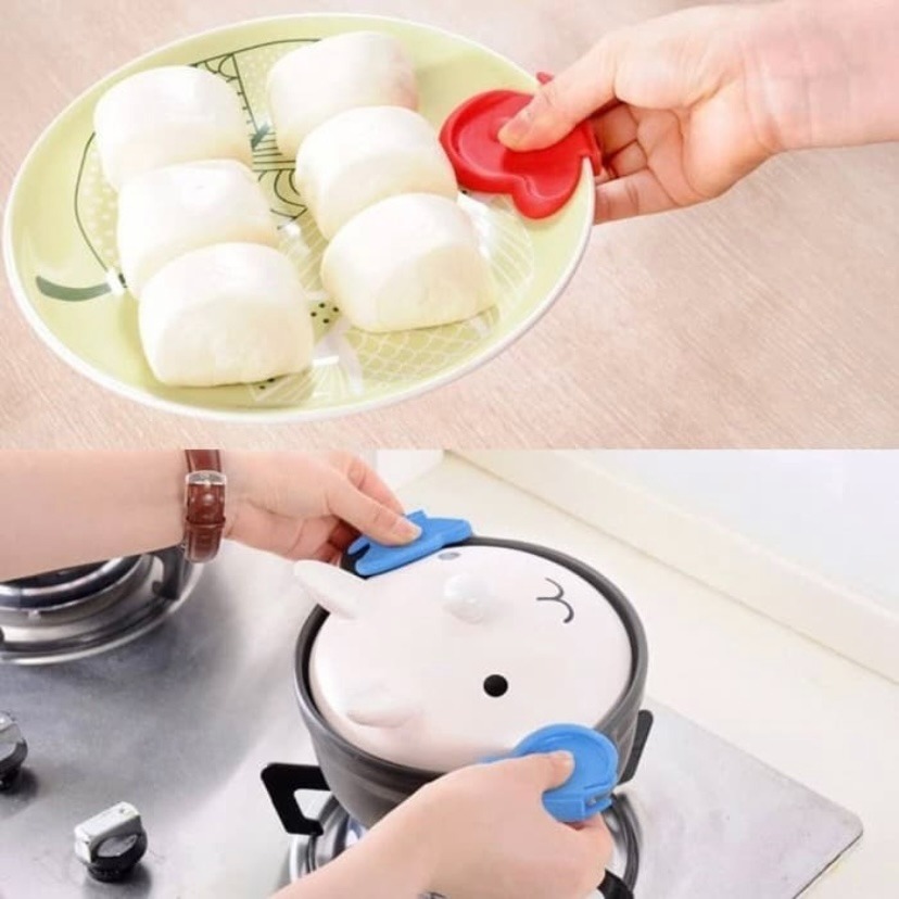 Pemegang Penjepit Panci Anti Panas Silikon Kupu Kupu