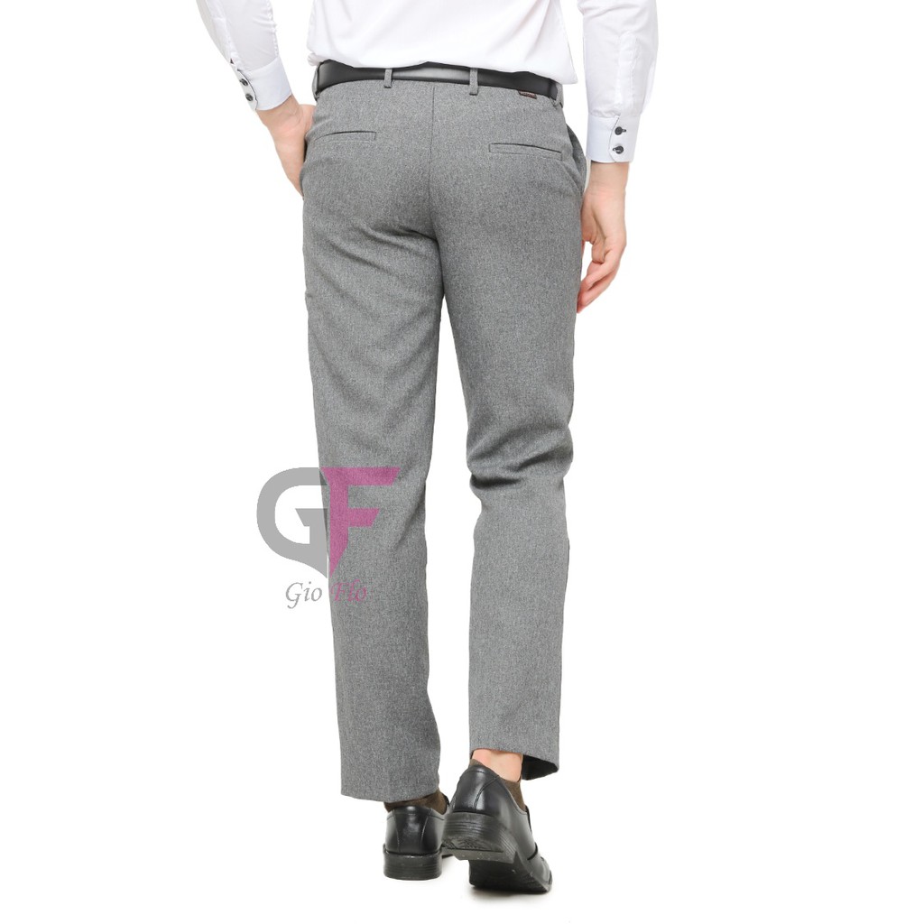 GIOFLO Celana Kerja Slim Fit Polos Formal Terbaru Pria Abu / CLN 1176