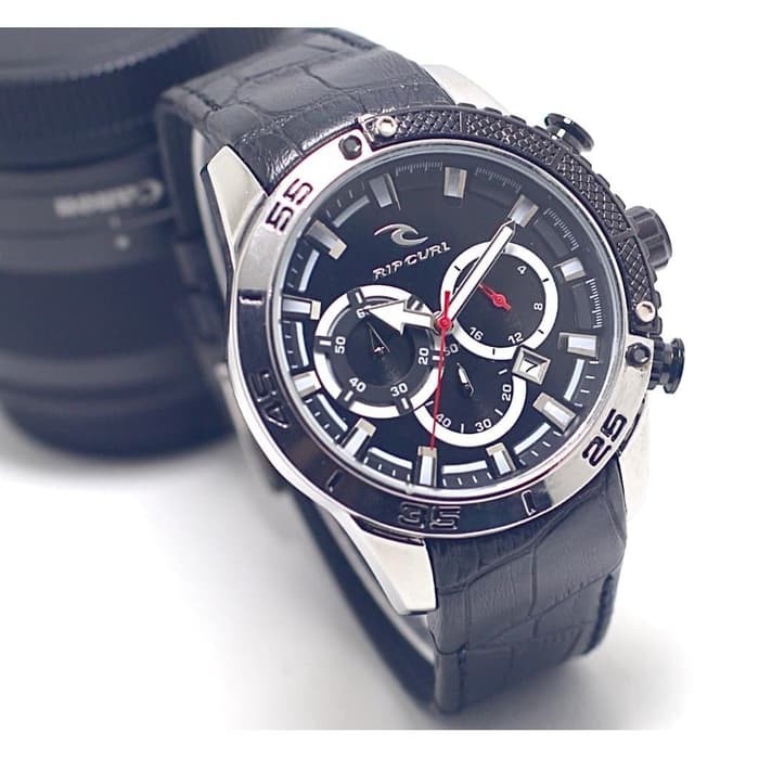 JAM TANGAN PRIA RIPCURL DATE KULIT ORIGINAL CHRONO ACTIVE ANTI AIR ANALOG COWOK MURAH ADA 3 WARNA