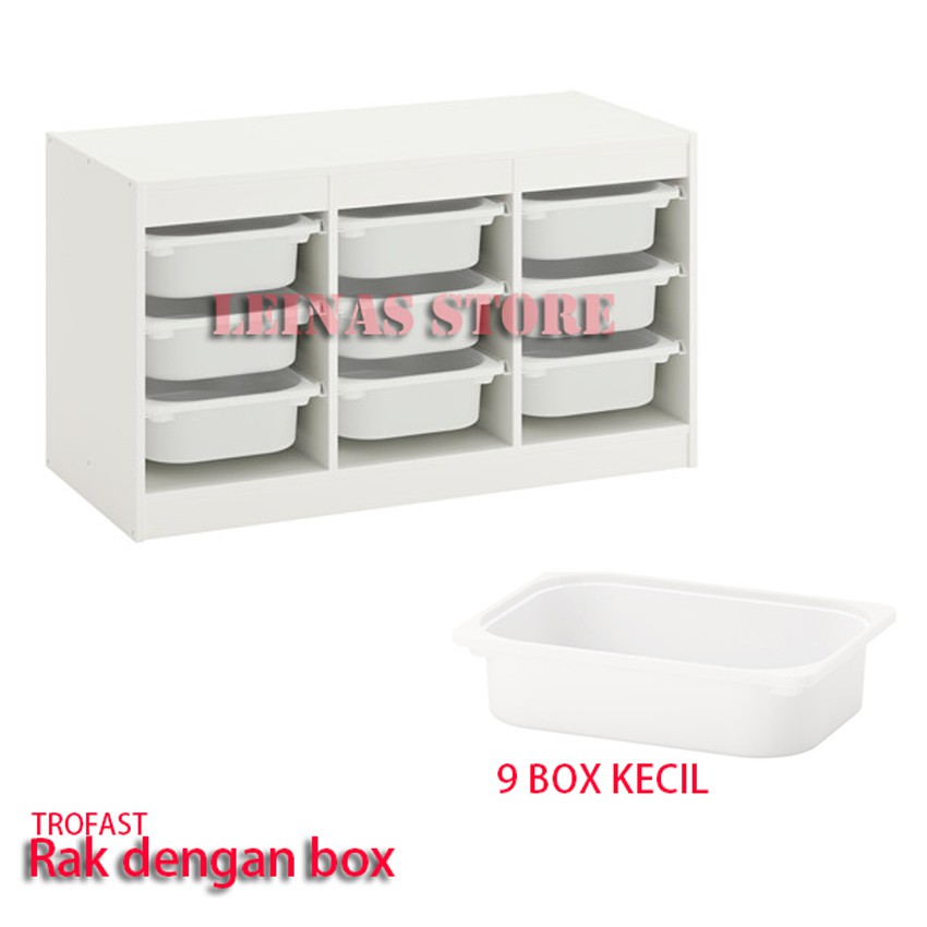 Rak Kotak Dengan 9 Box Penyimpanan / Lemari Kotak Penyimpanan