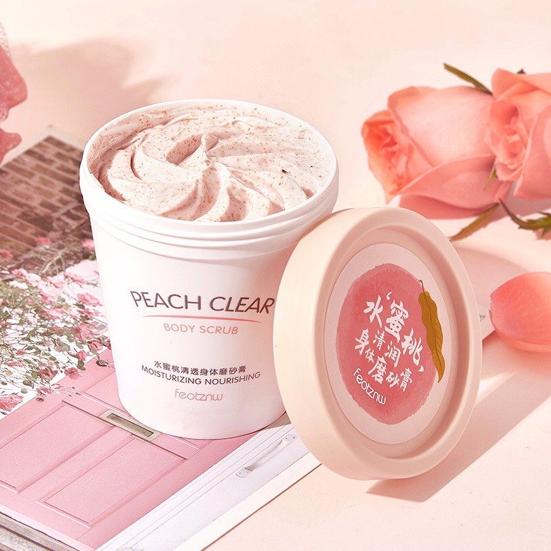 PEACH CLEAR BODY SCRUB NIACINAMIDE ICE CREAM 200 ML