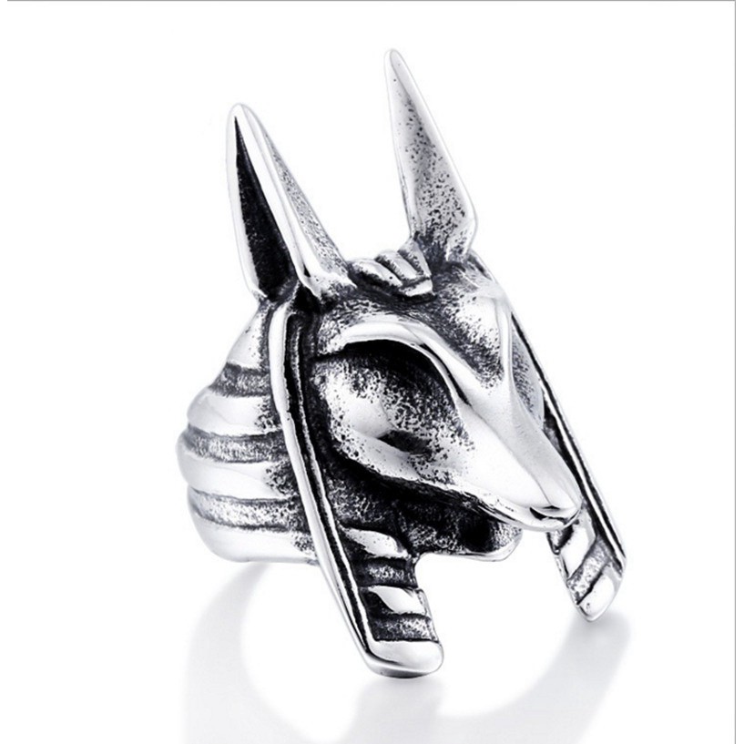 SeuSuk Men's Retro Gothic Ring Ancient Egyptian Myth Ann's Ring Fashion Jewelry