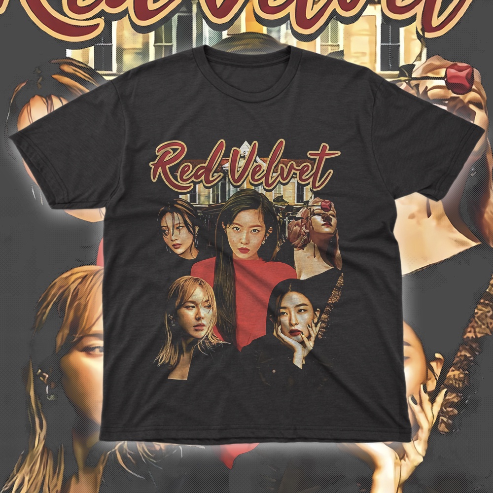 KAOS KPOP RED VELVET I RED VELVET T-SHIRT I KPOP T-SHIRT OVERSIZE - BIGSIZE - UPSIZE
