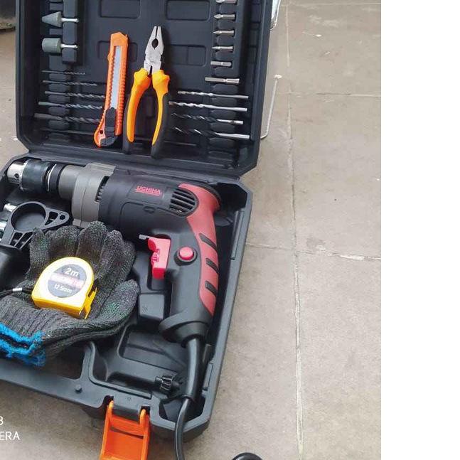 ➳ Mesin Bor Beton 13mm Uchiha Type 13-7 Uciha Jepang Impact Drill Besi Kayu Fullset Koper Original ➮