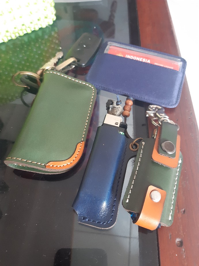 Sarung Dompet Korek Gas Kulit Asli Lighter Case Gantungan Phkc966