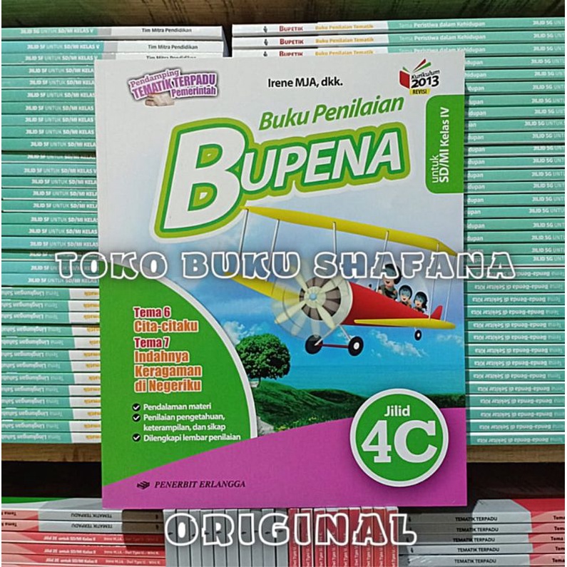 Paket 2 Buku Bupena 4C 4D Erlangga Kelas 4 SD K13 Revisi - Buku Penilaian ORI