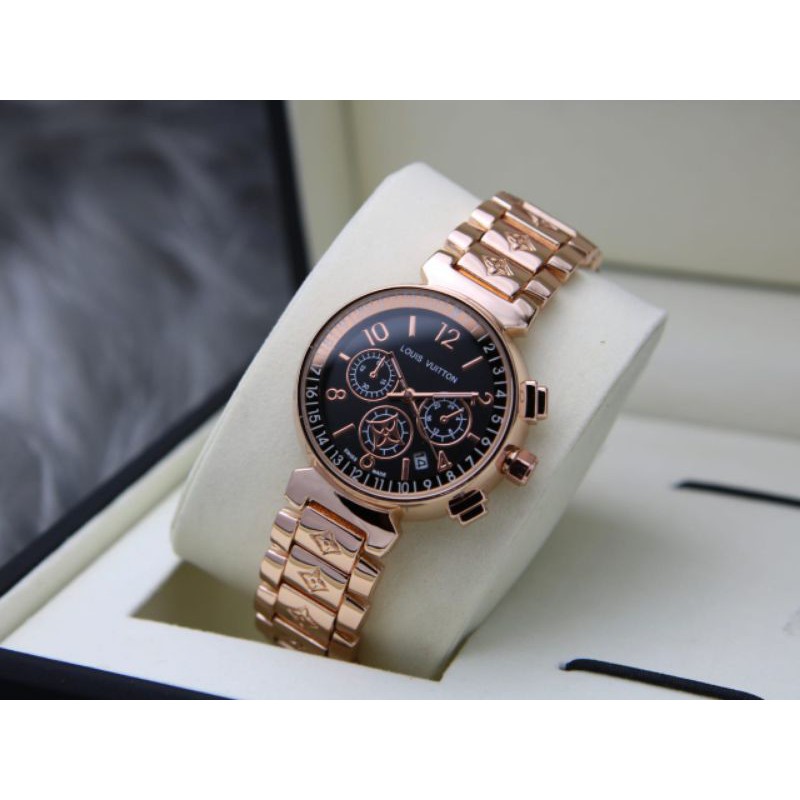 Jam Tangan Wanita LV rantai  stainless