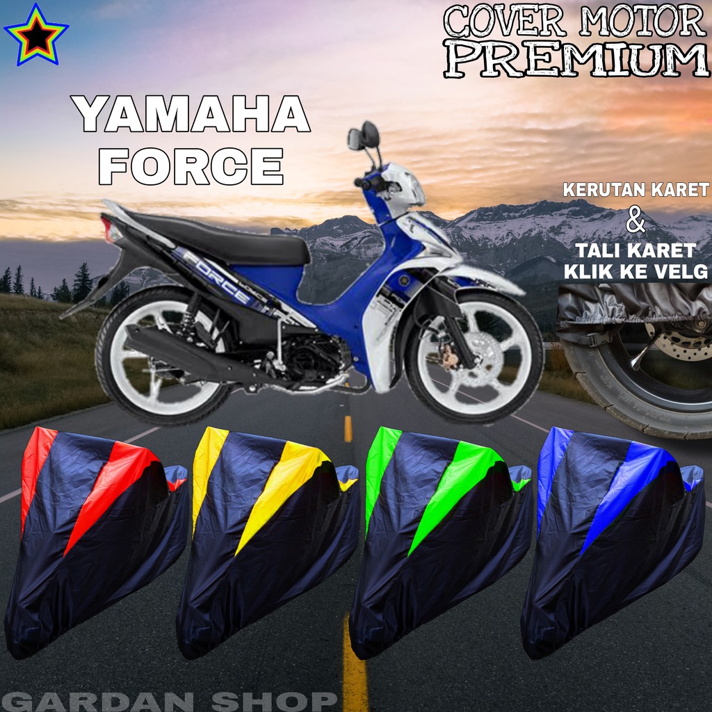 Sarung Motor YAMAHA FORCE Hitam KOMBINASI Body Cover Penutup Yamaha PREMIUM