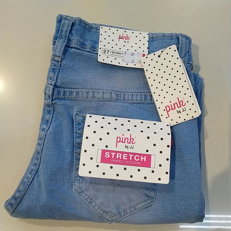 Celana Jeans wanita pink by JJ Stretch