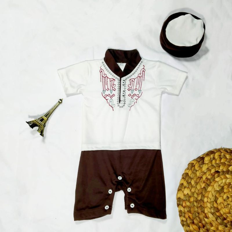 Romper koko bayi/Baju koko bayi/Jumper Koko Bayi Set Peci murah