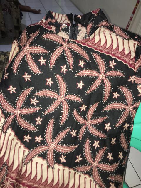 M-l-xl-xxl Batik Tunik Wanita Asj Sa Hrb026 Kenongo Pekalongan Sogan Tulis