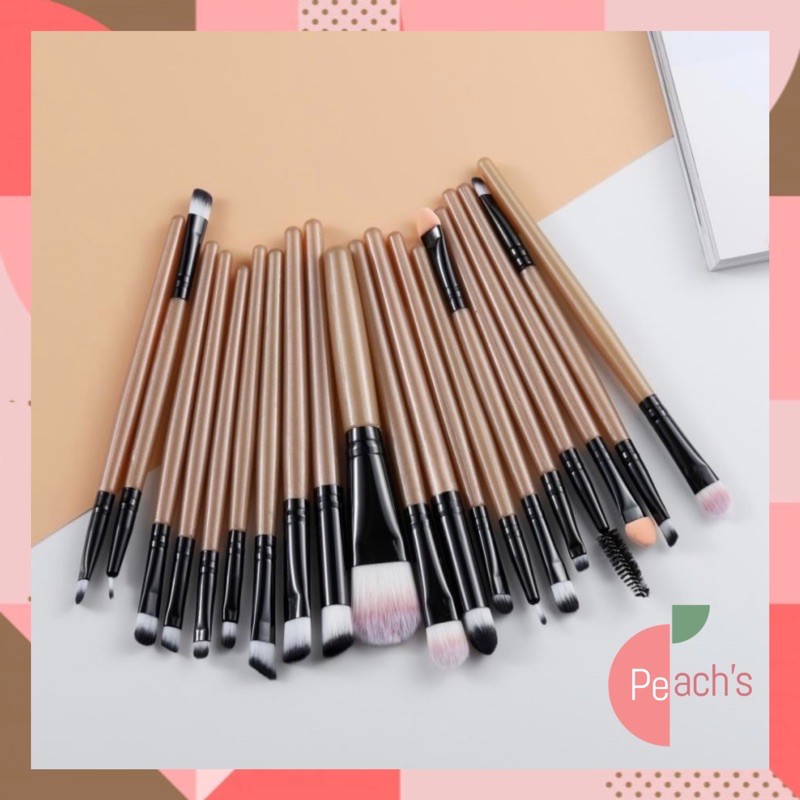 PEACH Kuas Make Up 20 in 1 Make Up Tools/Set Paket Kuas K5014