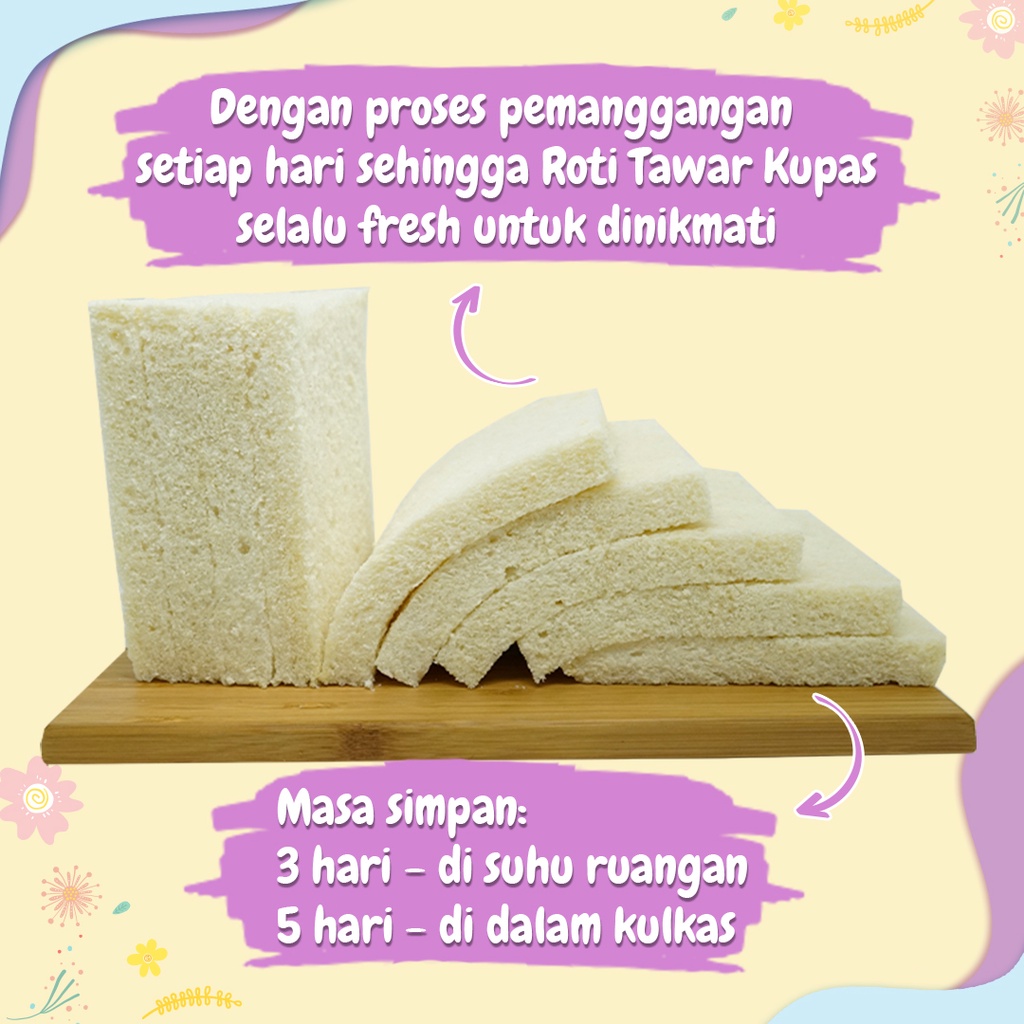 Roti Tawar Kupas Delicute - soft Toast Bread