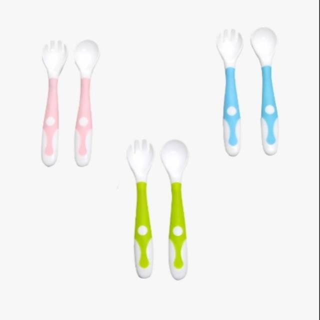 BABY SOFT SPOON &amp; FORK SET / SENDOK BAYI