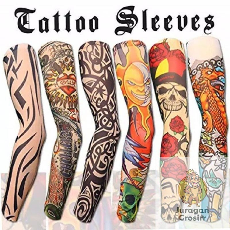 JG - MANSET TATO SLEEVE SARUNG TANGAN TATO PELINDUNG TANGAN / TATO TEMPORARY