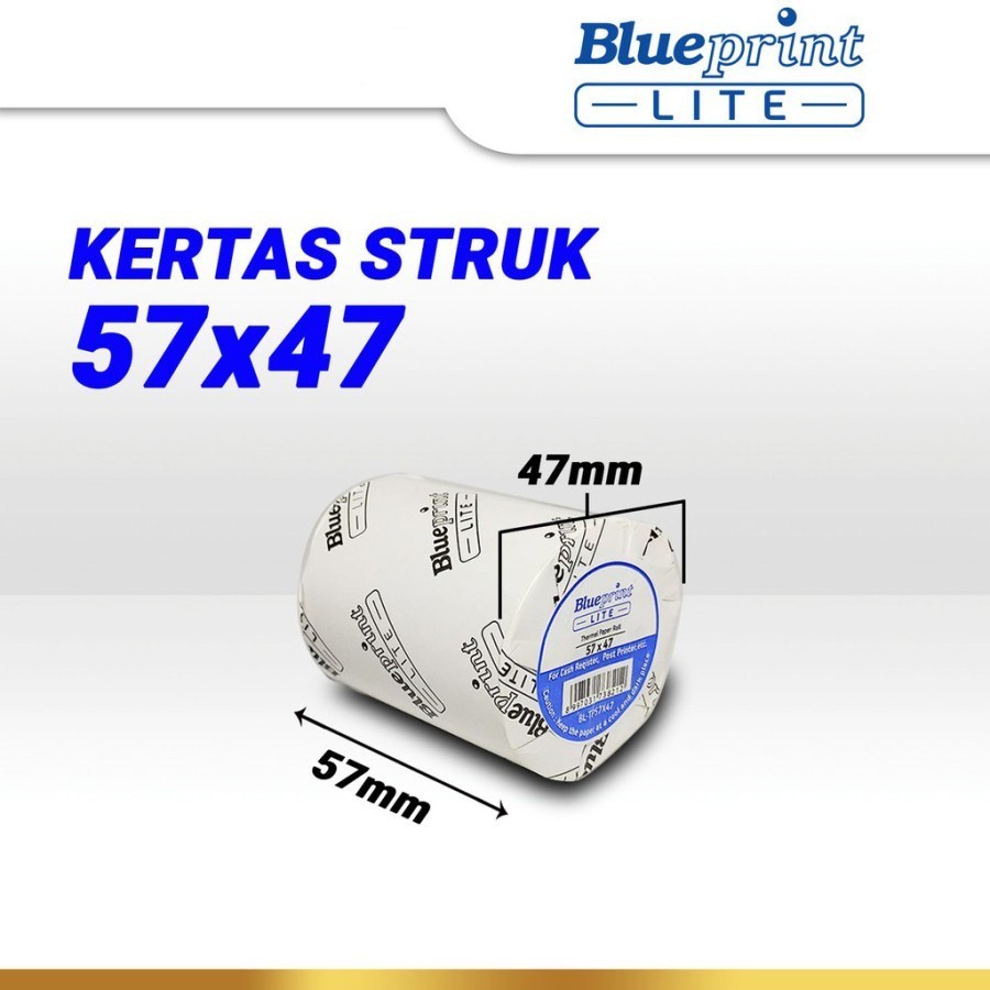 Blueprint Lite Thermal Paper 57x47 mm Kertas Termal Roll Kasir 57x47