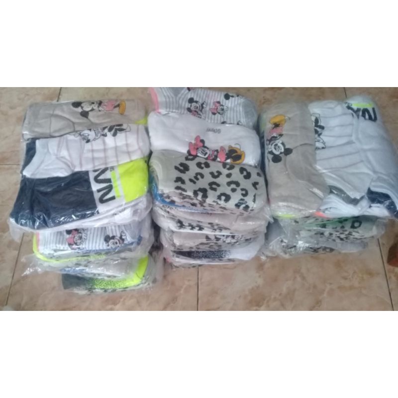 3 Pasang Kaos Kaki Pendek Motif Wanita Dewasa