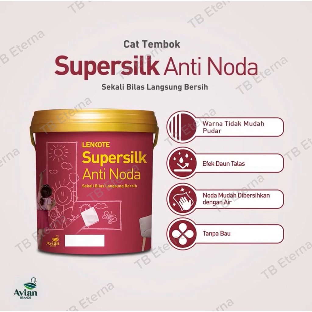 Jual Cat Tembok Interior Supersilk Anti Noda Tinting Ltr Shopee Indonesia