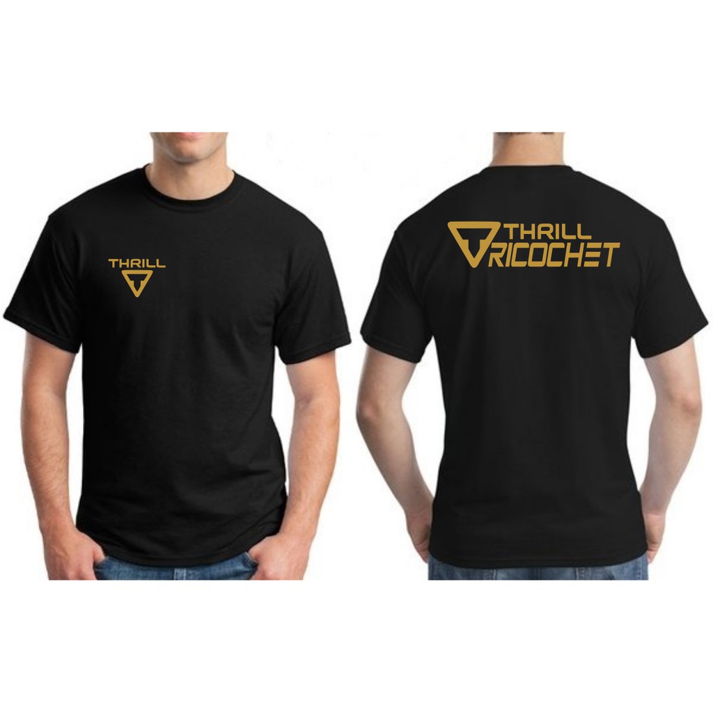 kaos thrill ricochet hitam gold