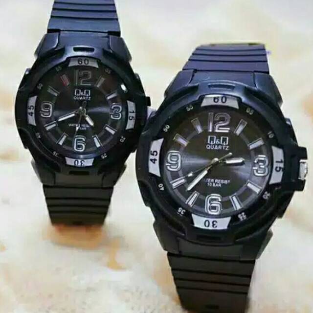 Terima Cod)Jam Tangan Couple Q&amp;Q Strap Rubber(DikirIm Dari Jakarta)