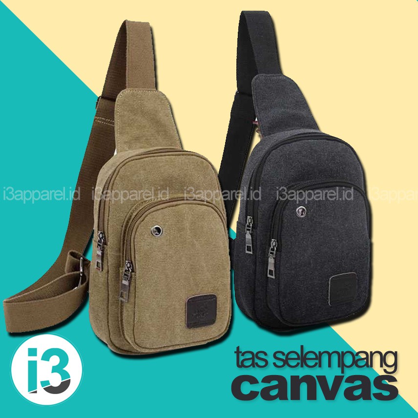 Tas Selempang Pria Kanvas / Sling Bag / Slempang Bodypack Canvas #4742