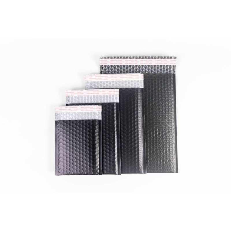 

amplop bubble aluminium foil black dove (hitam pekat)