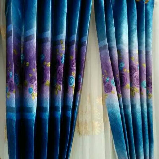 BLACKOUT MAWAR BIRU GORDEN IMPORT MINIMALIS KORDEN MURAH