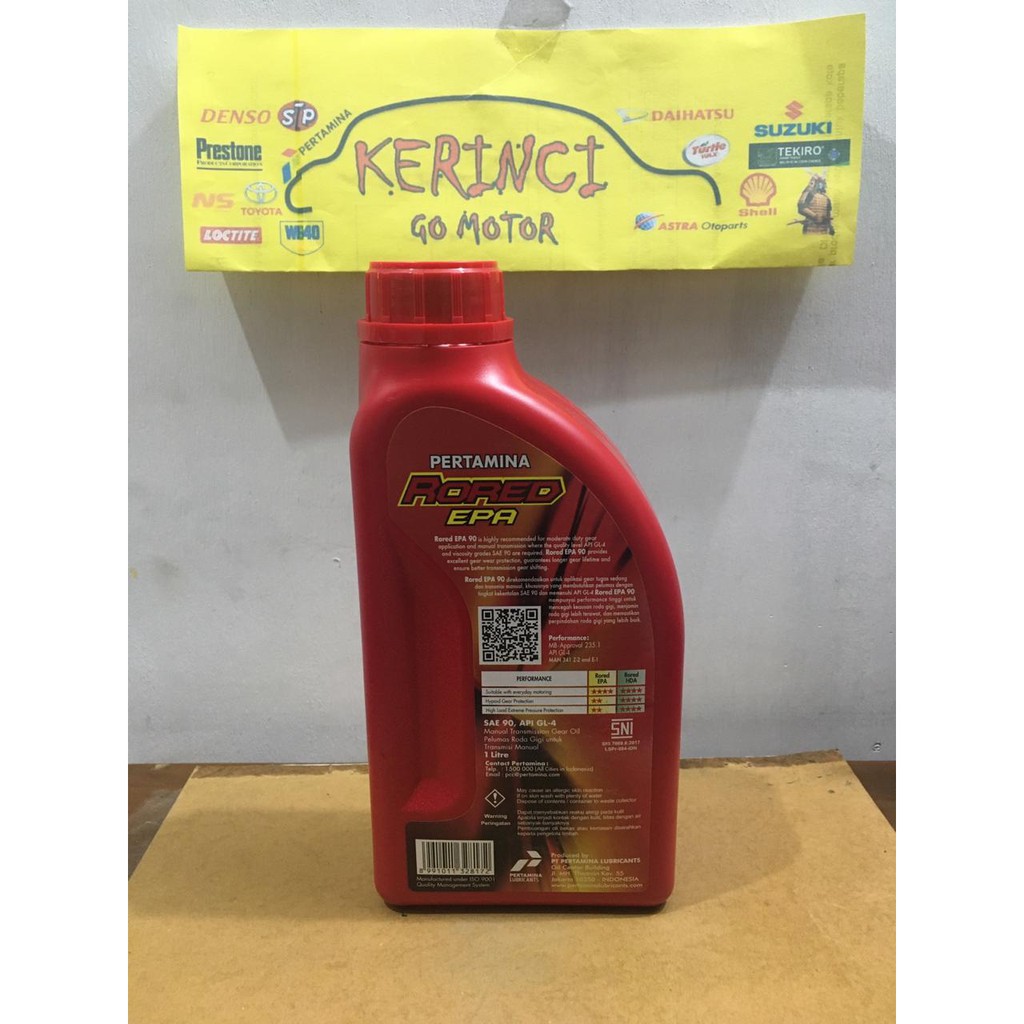 OLI RORED EPA SAE 90 1L PERTAMINA - OLI RODA GIGI RORED EPA 90 1 LITER