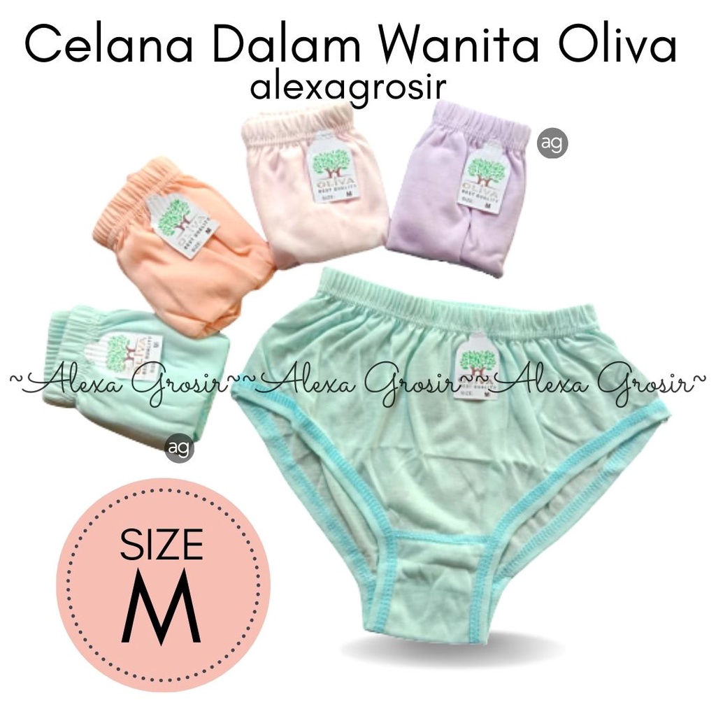 Celana Dalam CD Wanita OLIVA Lokal Bahan katun/ LINGERY size M L  XL 3L 4L