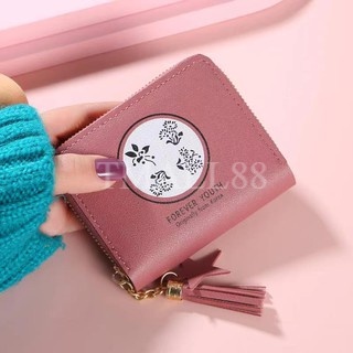 ♥TMALL88♥ Dompet Mini Resteting Wanita Dompet Koin/Uang Kertas Import Real Pict Motif Bunga