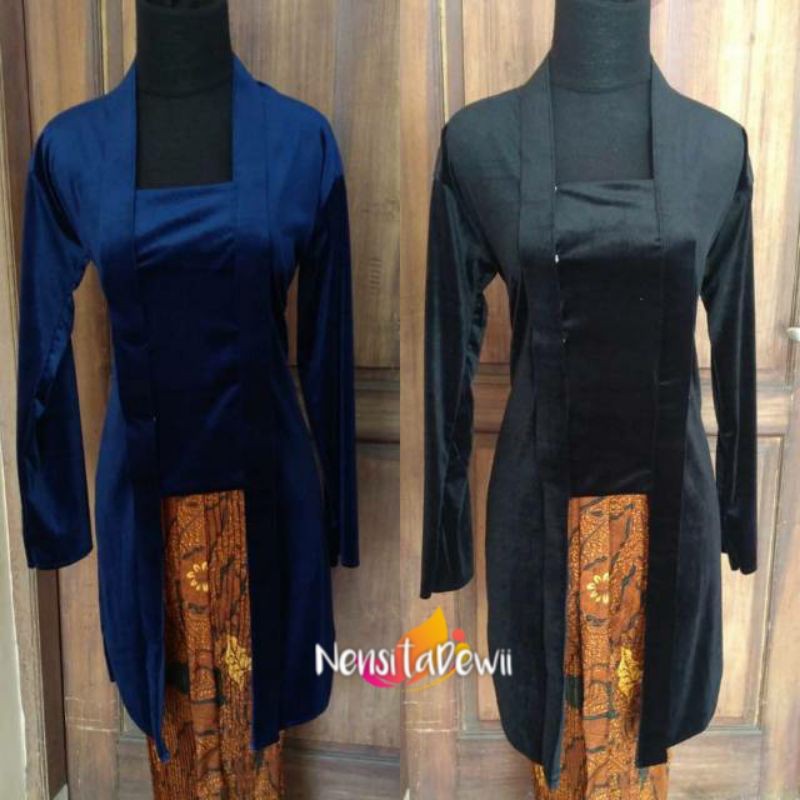 Kebaya Bludru Kutubaru - Body Panjang / Warna Lengkap