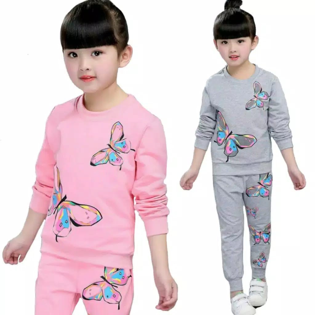 HappyOliver PASSWORD BUTIE Setelan Sweater 1 - 7 Tahun Baju Anak BerKualitas