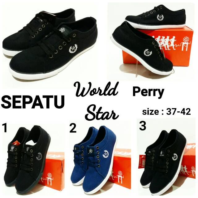 Sepatu sekolah unisex world star Perry warna varian Sepatu unisex murah dan terbaru