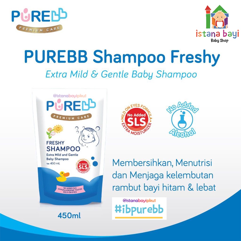 Purebb Shampoo Refill 450ml - Shampoo Bayi