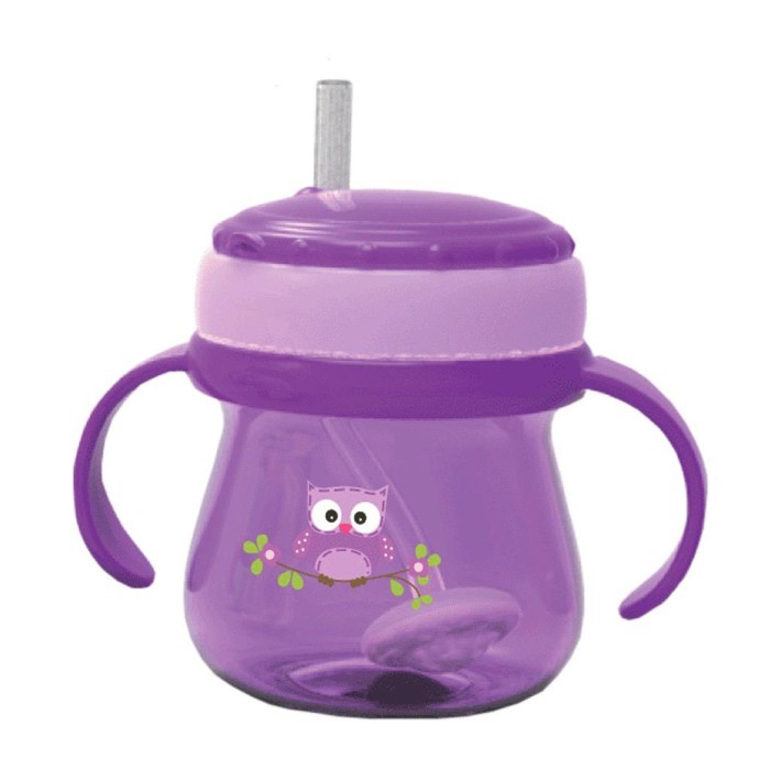 

Baby Safe Training Cup Weighted Straw Botol Minum Sedotan Susu Anak - JP019 UNGU