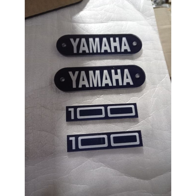 embelem emblem logo tangki tengki box cover aki oli yamaha l2g l2s eltuji