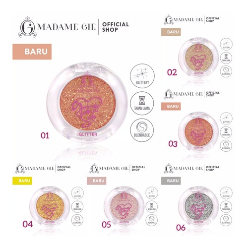 Madame Gie Going Solo Glittery Pressed Eyeshadow