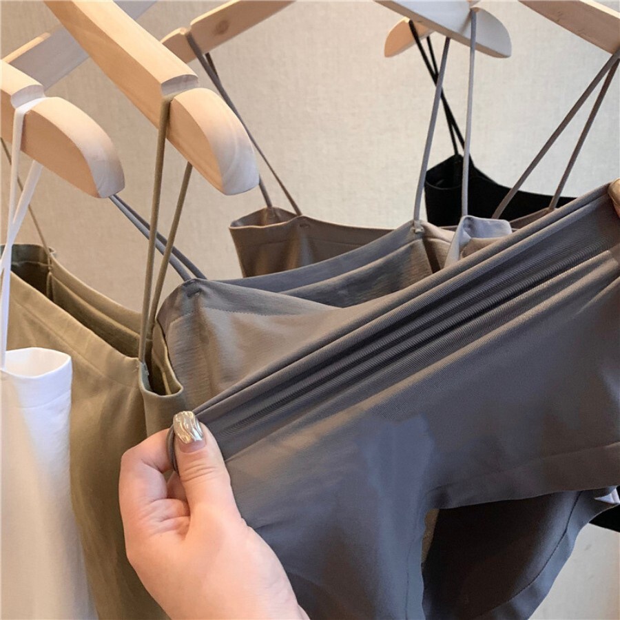 Tanktop Wanita Polos Basic Tank Top Polos With Cup Tali Kecil Spandex-8