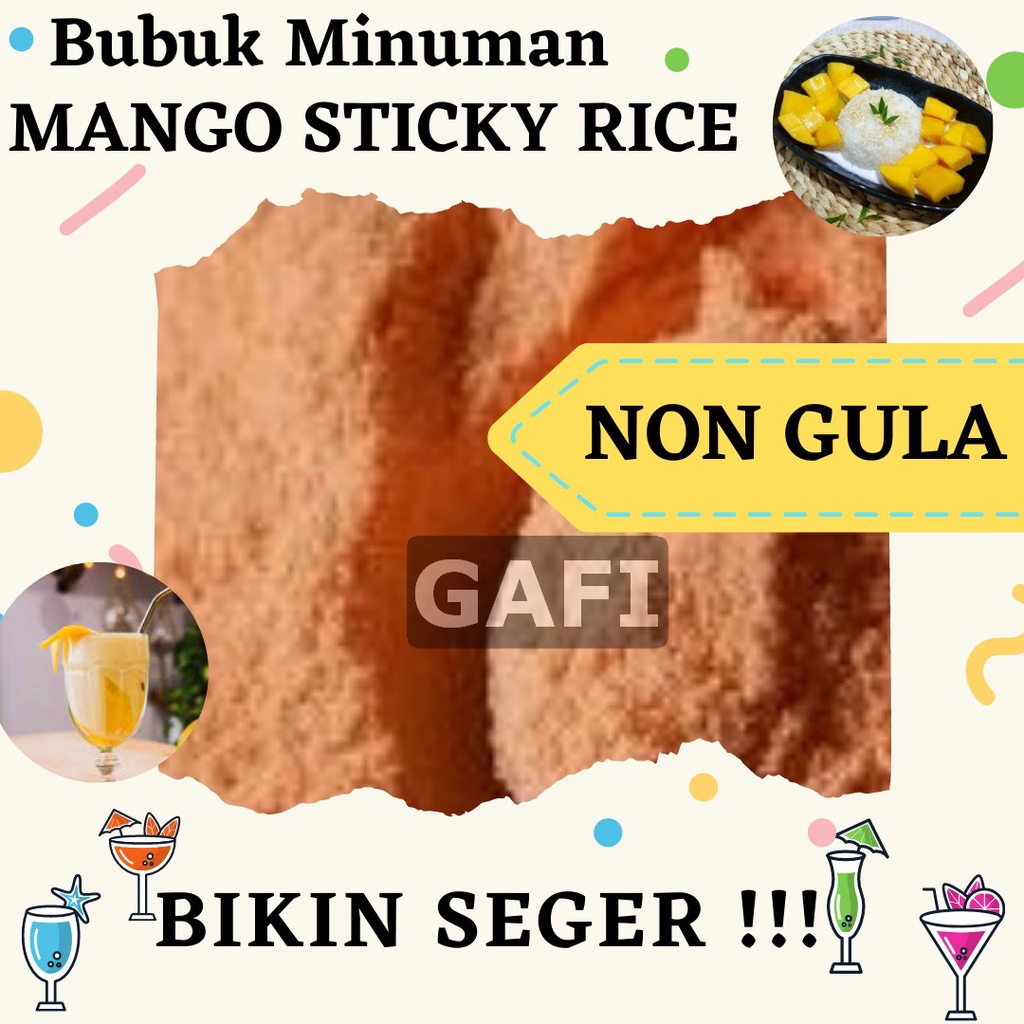 

Bubuk Minuman Rasa Mango Sticky Rice Non Gula 1Kg Minuman Powder Mango Sticky Rice Non Gula Kiloan Drinking Powder 1 Kg Kekinian Boba Aneka Instan Murah Enak Terbaik Halal Premium Distributor Toko