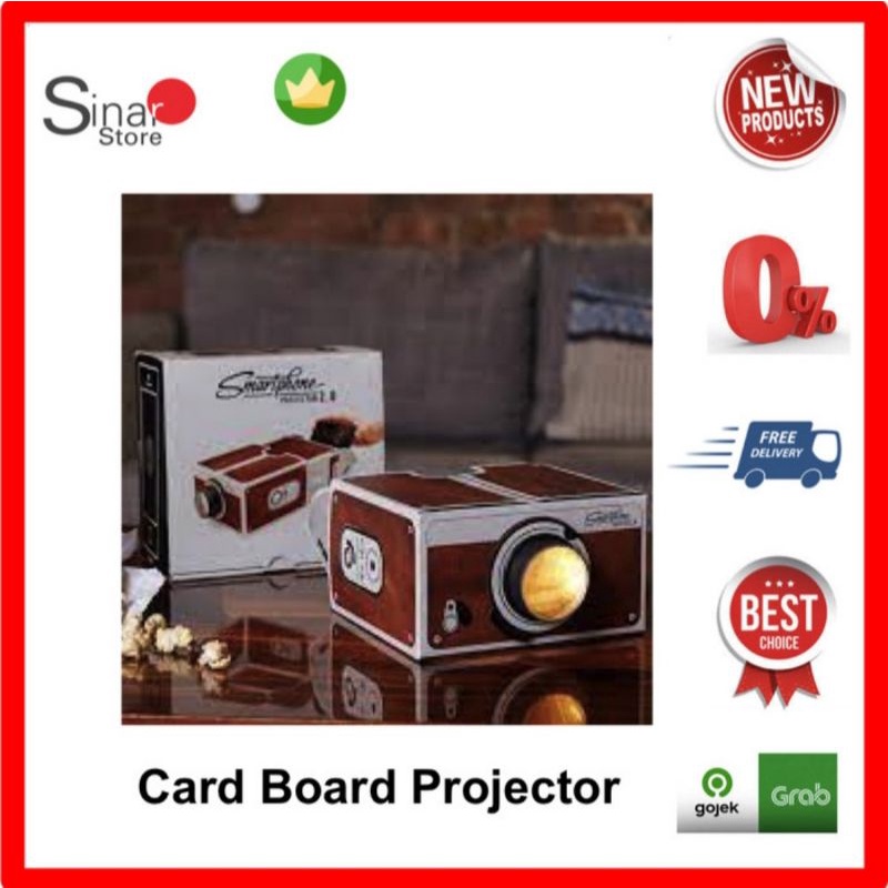 Projector Portable Cardboard DIY Smartphone Projector DUS Handphone